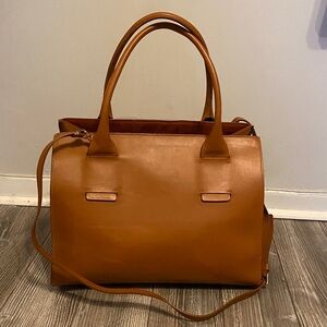 Lia Numa made in Italy tan large leather bag